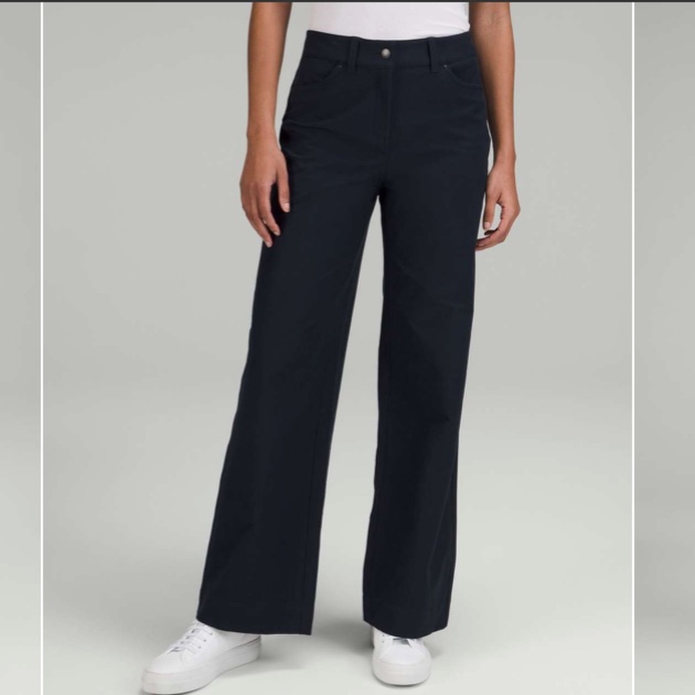 lululemon athletica Navy Wide-Leg Trousers - Picture 2 of 12